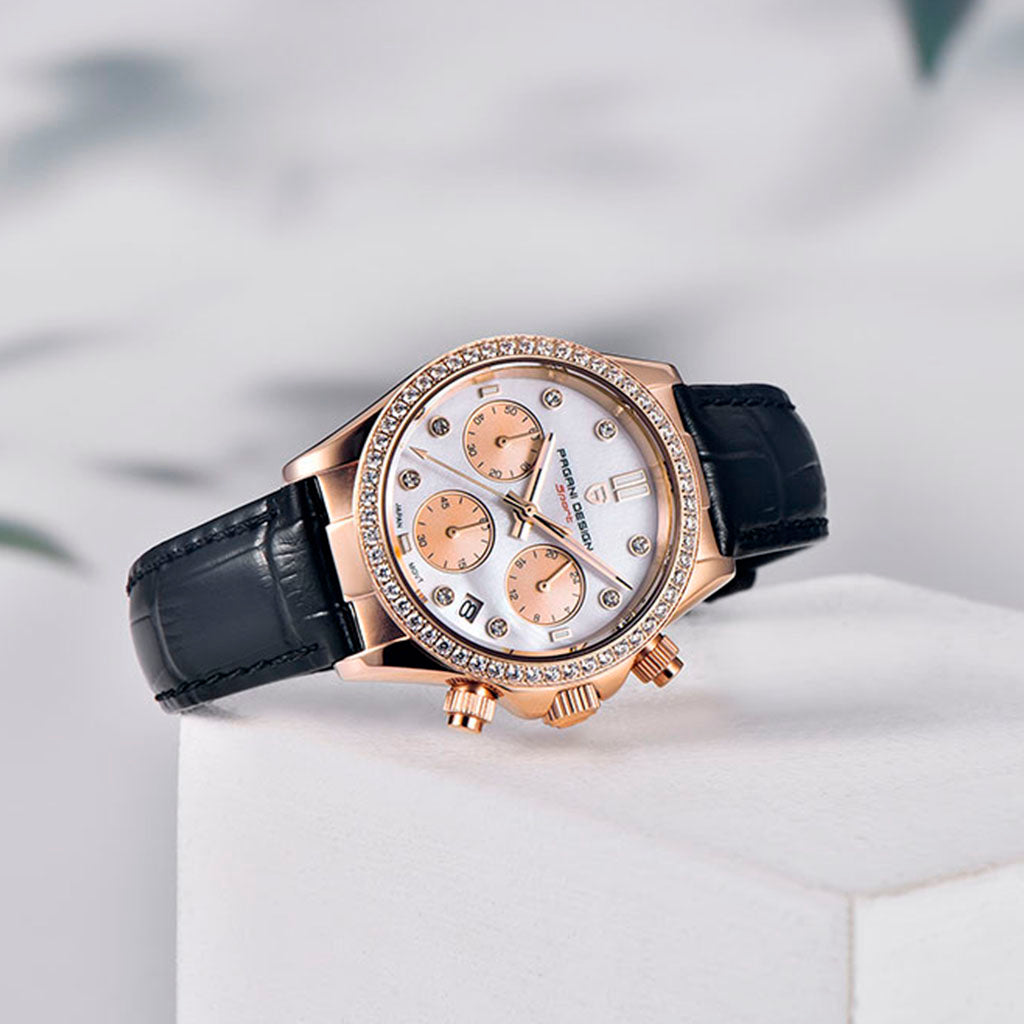 Women's Watch Pagani Design Daisy Gold Black