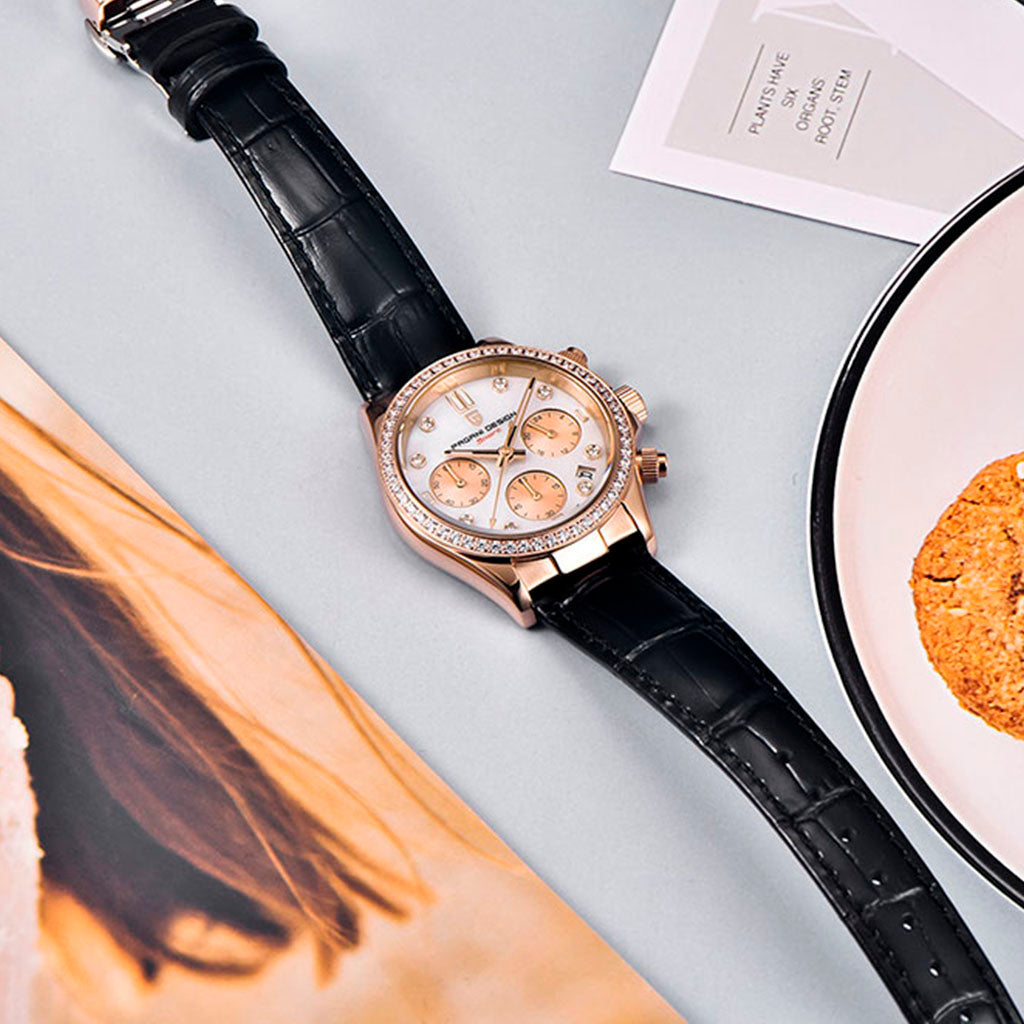 Women's Watch Pagani Design Daisy Gold Black