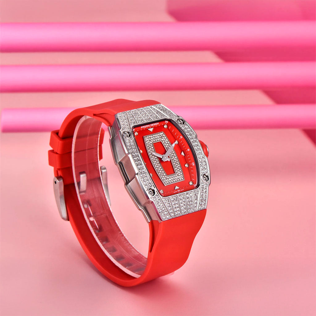 Women's Watch Pagani Design Marigold Red Silver