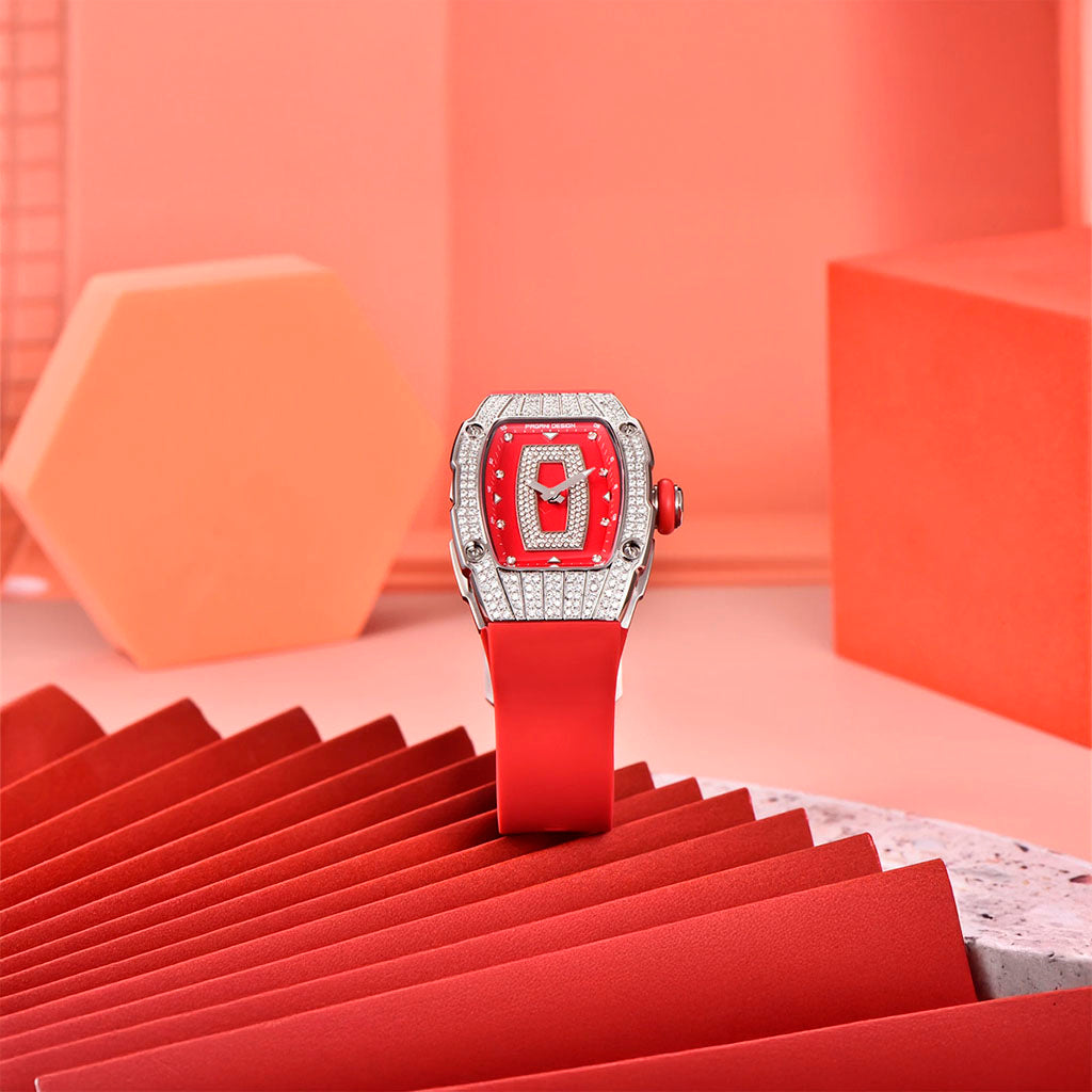 Women's Watch Pagani Design Marigold Red Silver