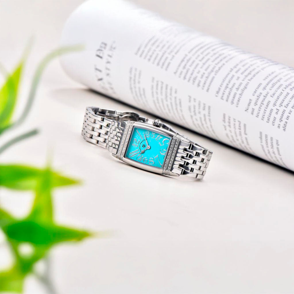 Women's Watch Pagani Design Sunflower Silver Blue