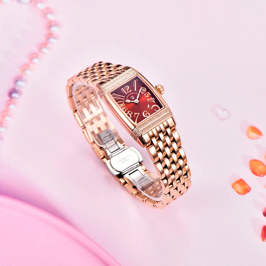 Women's Watch Pagani Design Sunflower Gold Red