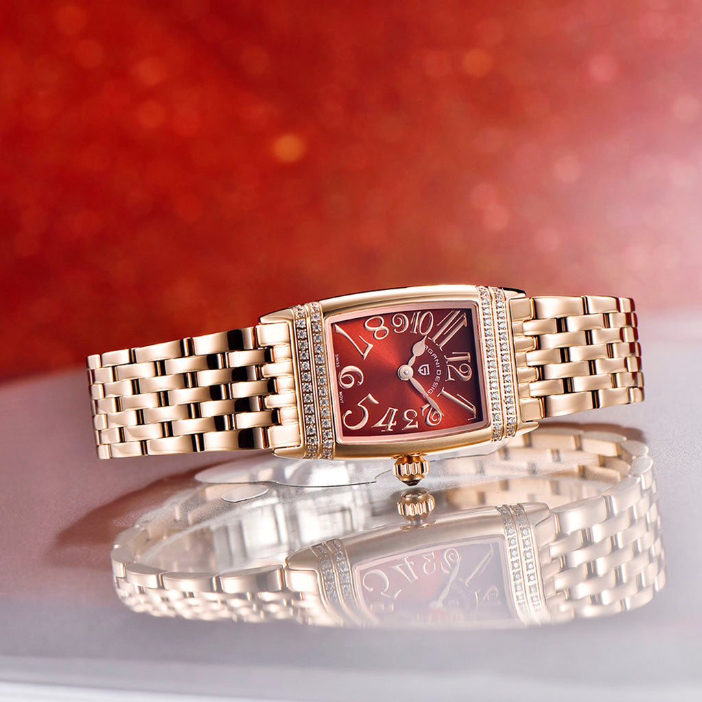 Women's Watch Pagani Design Sunflower Gold Red