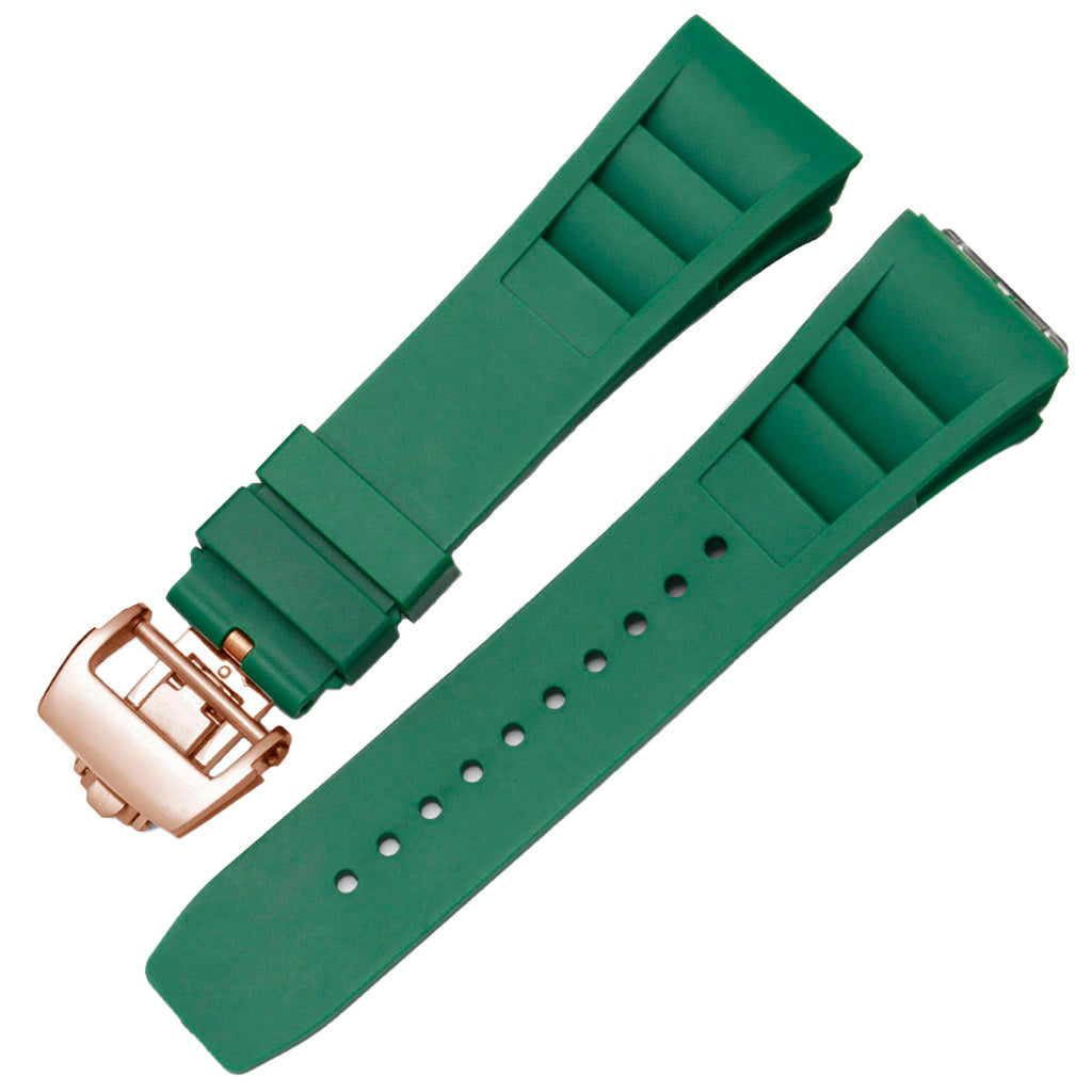 Green Rubber Strap compatible with Pagani Design Birmingham