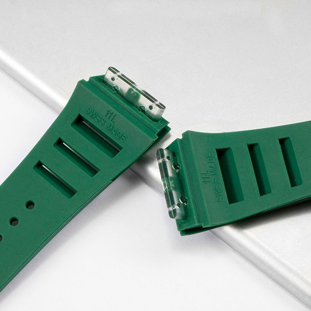 Green Rubber Strap compatible with Pagani Design Birmingham