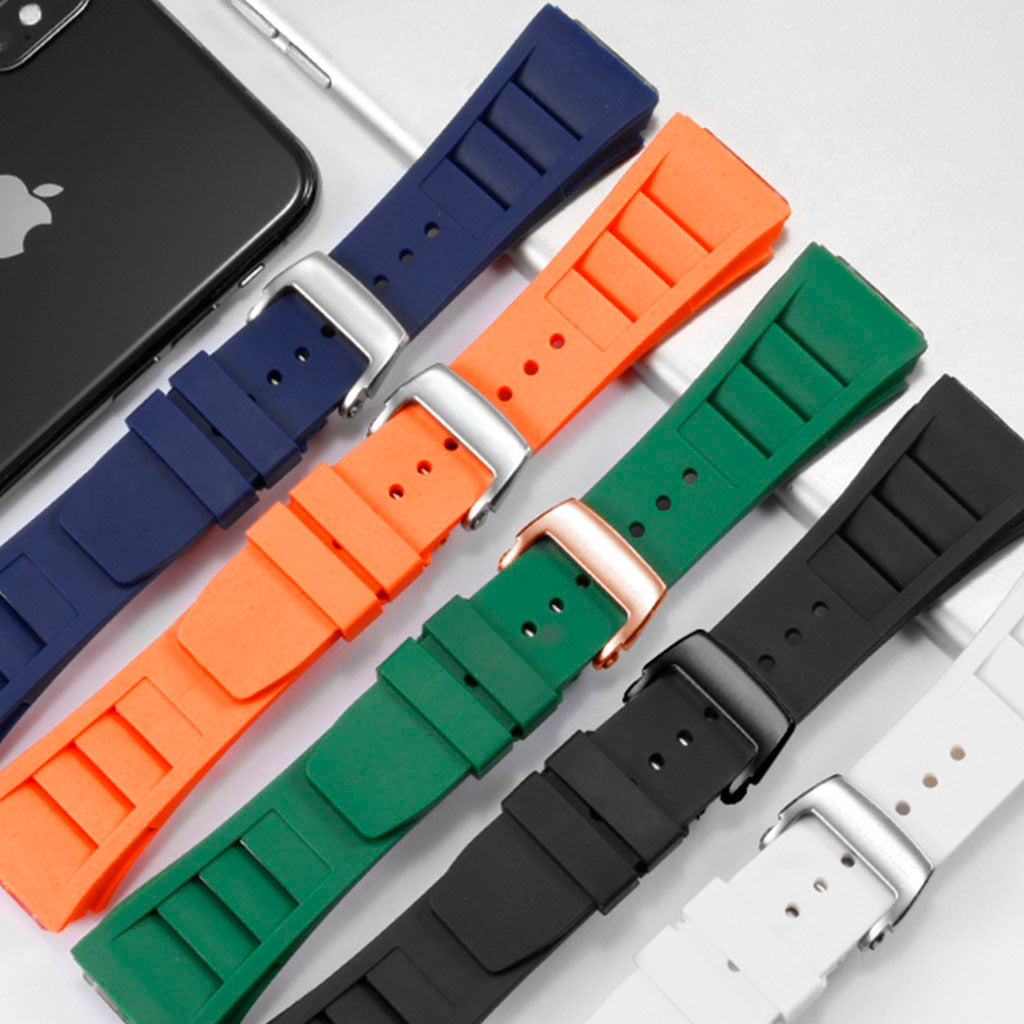 Green Rubber Strap compatible with Pagani Design Birmingham