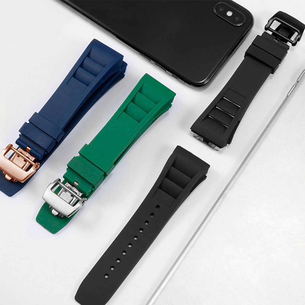 Green Rubber Strap compatible with Pagani Design Birmingham
