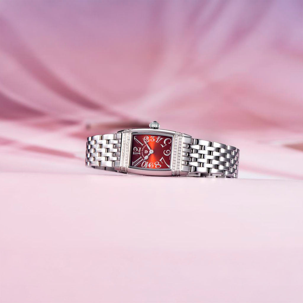 Women's Watch Pagani Design Sunflower Silver Red