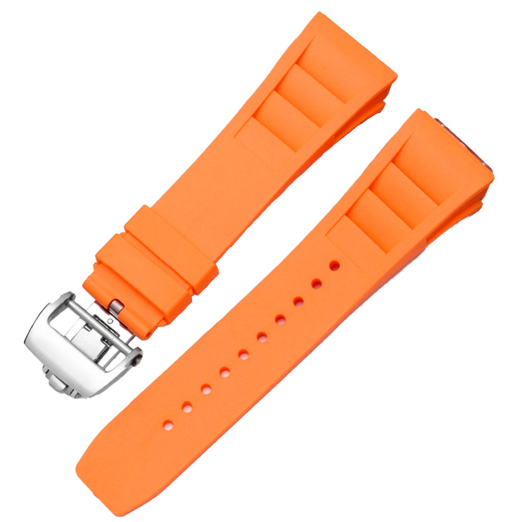 Orange Rubber Strap compatible with Pagani Design Birmingham