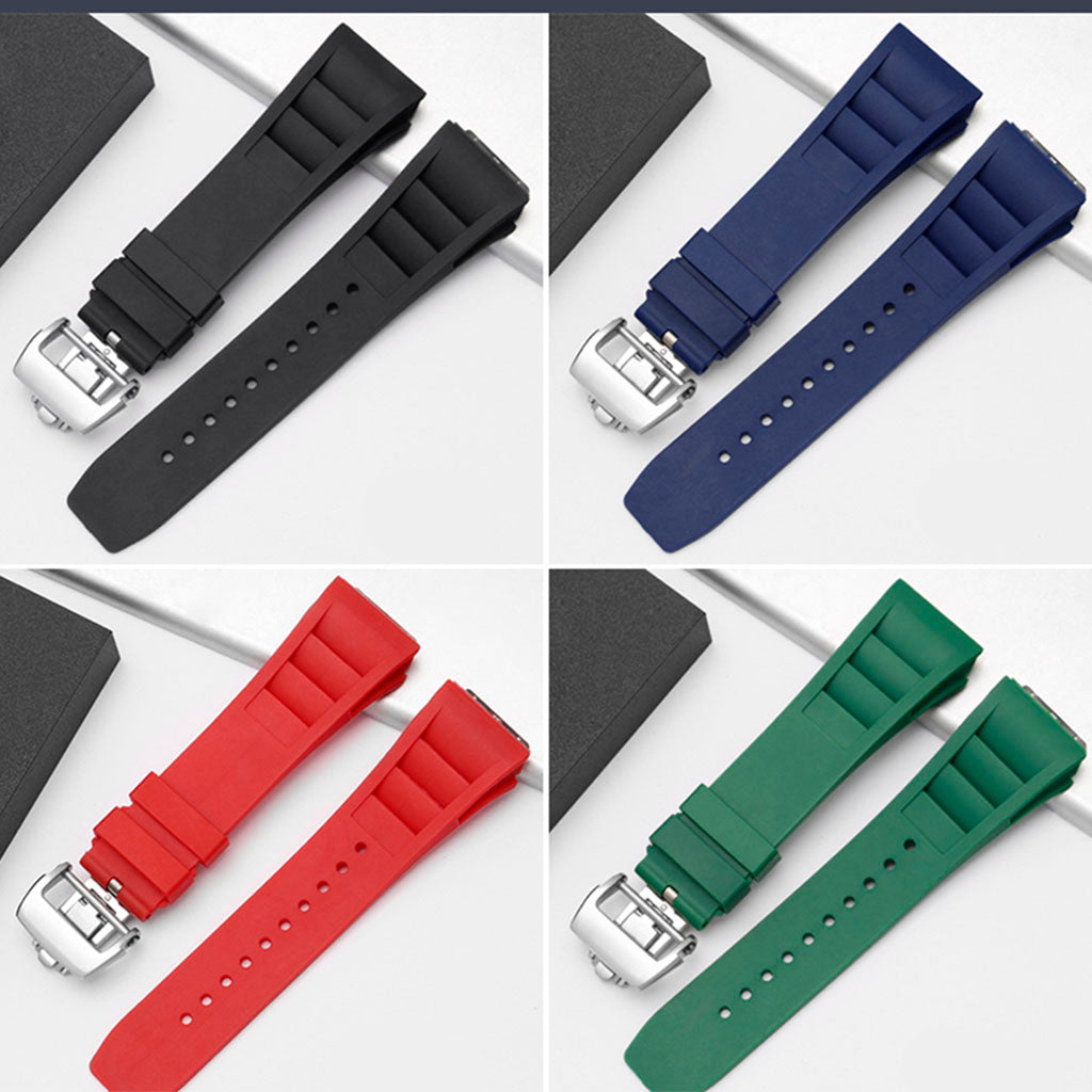 Green Rubber Strap compatible with Pagani Design Birmingham